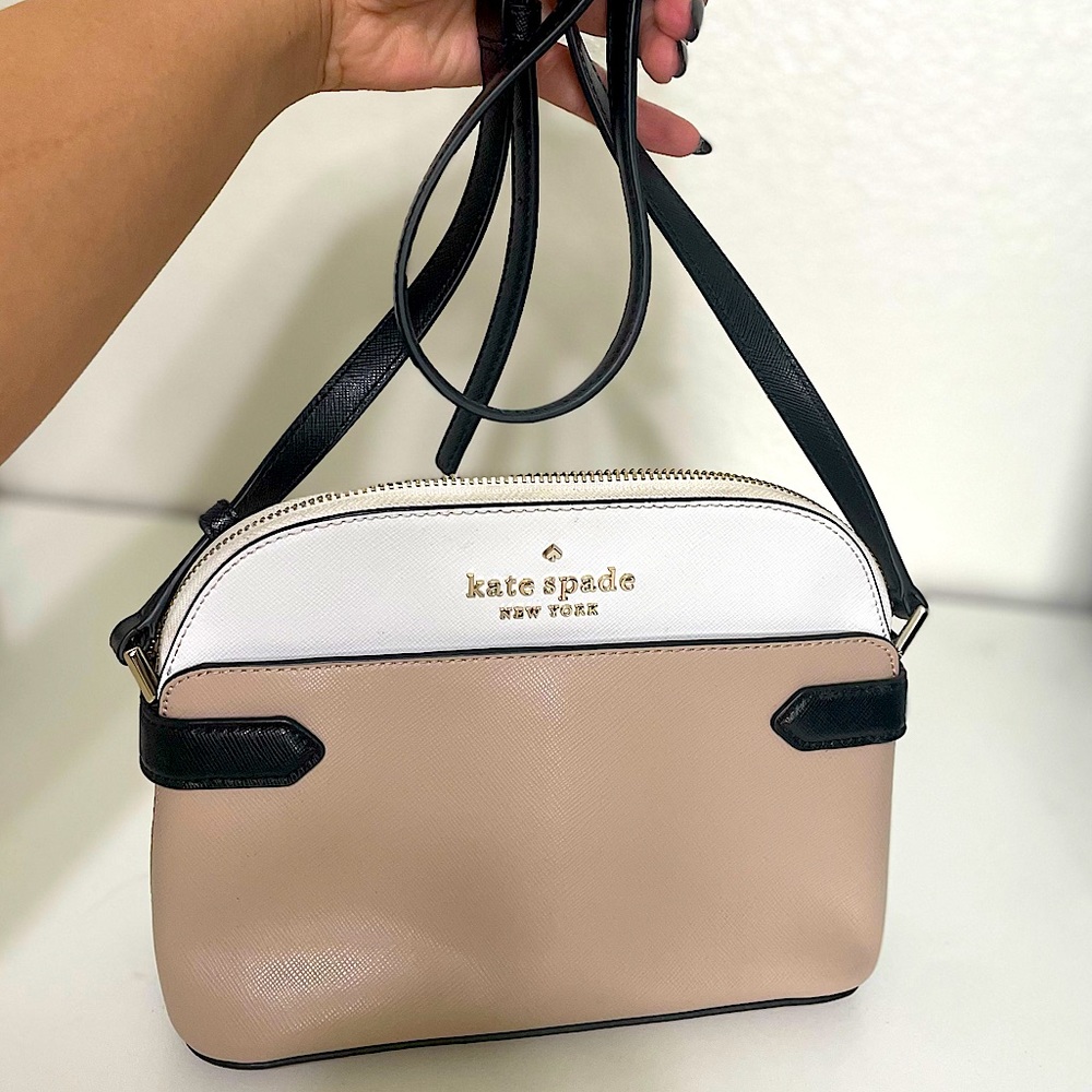 Kate spade nude/white two-tone crossbody bag
